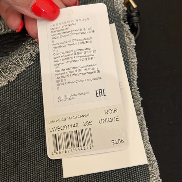 Beautiful black washed denim clutch by Zadig & Voltaire , brand new with a tag - Picture 11 of 14